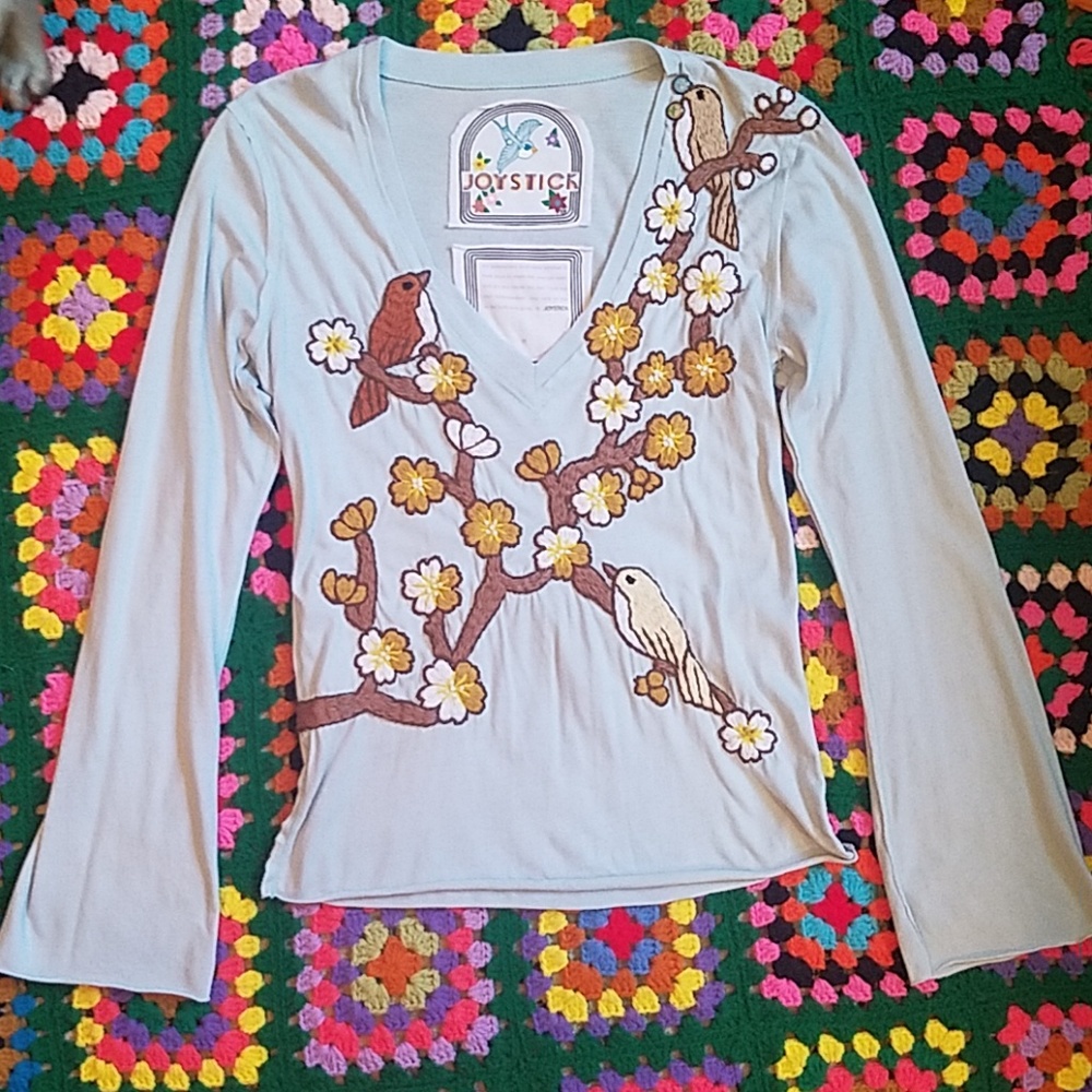 Joystick johnny was bell sleeved top medium
